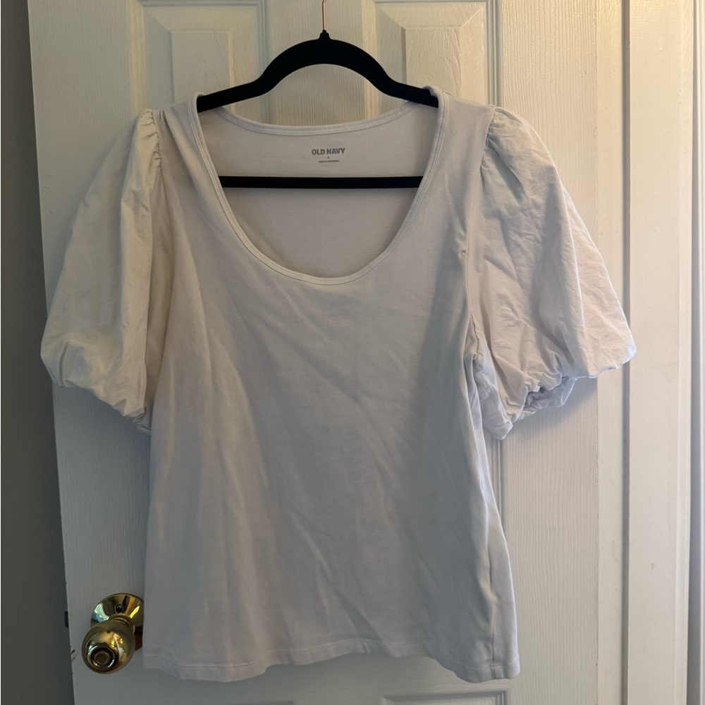 Old Navy Cream Puff Sleeve Blouse
